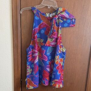 Sugarlips Multicolor Floral Bow Top Sz XL NWT